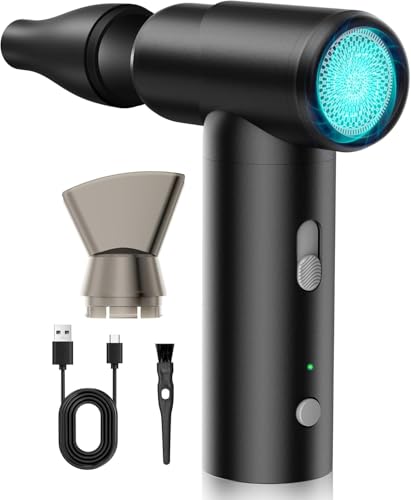 【米軍規格・宇宙航空アルミ】 HAGOOGI エアダスター 電動エアダスター USB 充電式 小型 超強力 無段階風量...