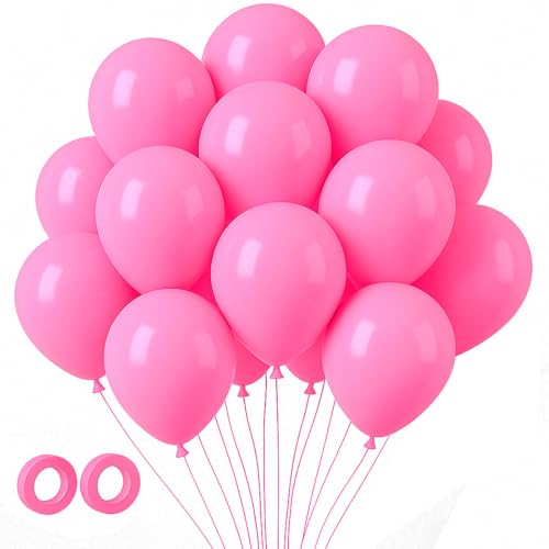 Image of Voircoloria 105pcs Pink Balloons 12inch Party Latex Balloons for Boys Girls Birthday Baby Shower Gender Reveal Wedding Sunflower Party Decorations
