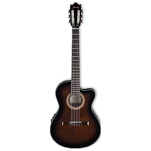 Image of IbanezGA35TCEDVS Thinline Acoustic-Electric Classical GuitarDark Violin Burst