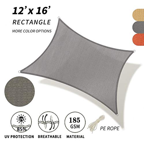 REPUBLIC SUN Sun Shade Sail Rectangle Canopy - Permeable UV Block Fabric Durable