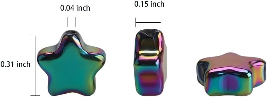 200Pcs Colorful Glass Star Beads Mixed Eletroplated Star Beads for Jewelry Bracelet Necklace Making, 8mm - Image 8