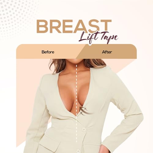 Boob Tape Breast Lift Tape for Large Breasts with 2 Pcs Nipple Covers Invisible Boobtape (Skin,2 in) Beige4