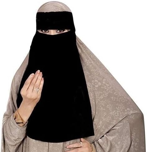 New Women Hijab Muslim Nikab 3 Layer Burka Naqab Nose piece Face Veil Bridle