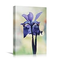 Canvas Wall Art Purple Flower Portraiture Colorful Floral Multicolor Photography Portrait Romantics - 12x18 inches