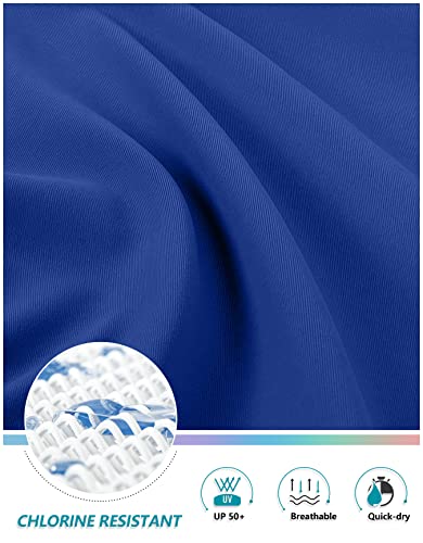 Image of Kayrth Women's High Waisted Swim Skirt with Zipper Pockets Tummy Control Bathing Suit Swimsuit Tankini Bottoms