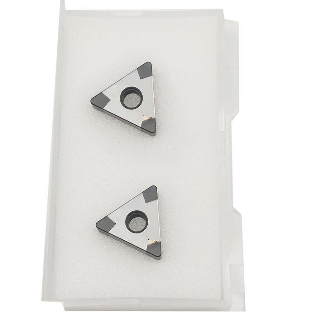 CBN Hartmetall-Wendeschneidplatte TNMG160412, gehärteter Stahl, 2 Stück pro Packung, dreieckige Wendeschneidplatte mit 6-Winkel-Schnitt, hitzebeständig bis 1500°