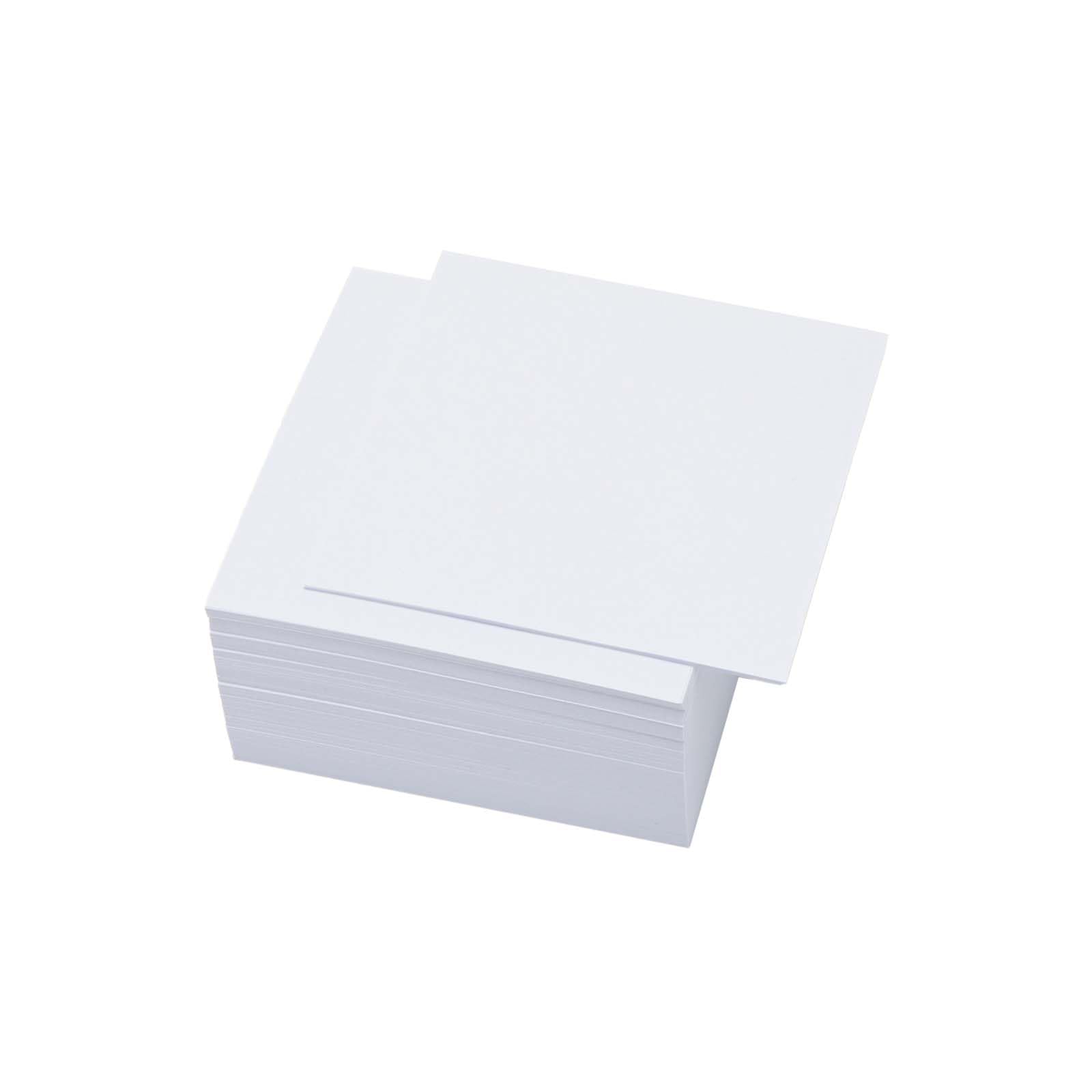 Non Sticky Blank Notes Cube 500 Sheets 3.35x3.35 Inch White Memo Note Loose Paper Cubes for Taking Reminders Home Office Writing Supplies
