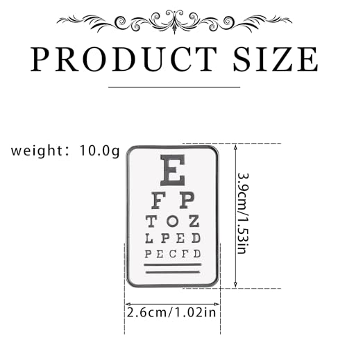 Image of Medical Optometrists Enamel Brooch Ophthalmology Vision Test Optometry Pin Jewelry for Doctor Nurse Backpack Lapel Badge