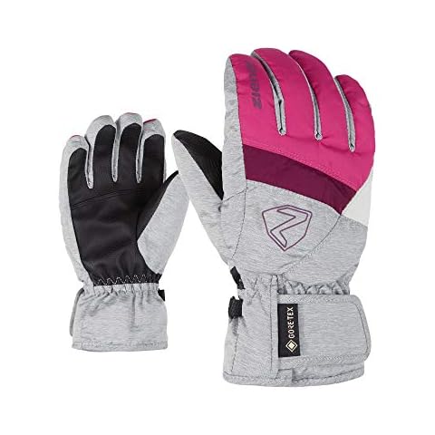 Ziener Mädchen LEIF GTX Junior Ski-Handschuhe/Wintersport | Wasserdicht, Atmungsaktiv, pop pink/Light Melange, 4,5 Cover