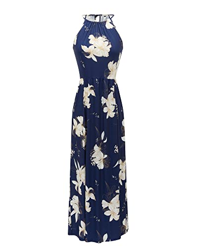 Image of KILIG Women's Summer Floral Beach Flowy Split Maxi Long Dresses