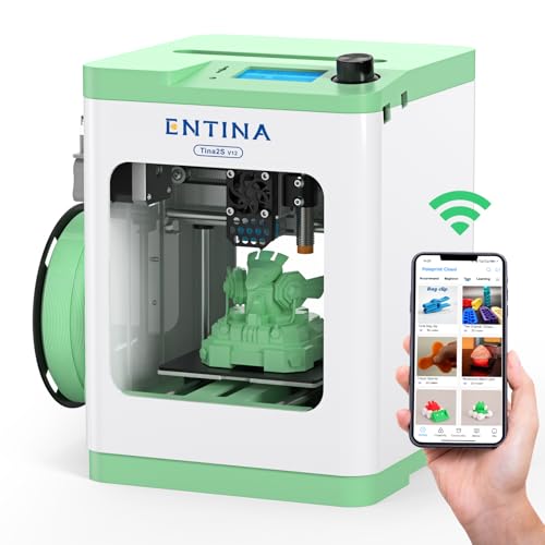 Entina TINA2S 3D Printers with WiFi Cloud Printing, Huge Library, Fully Assembled, Mini 3D Printer...