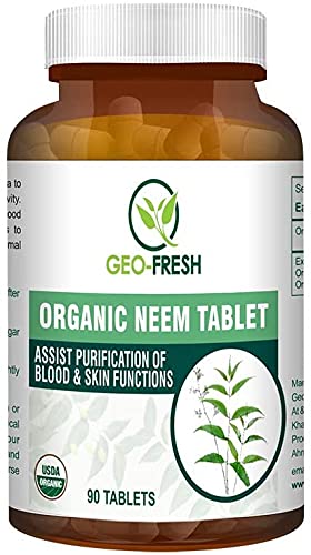 Geo-Fresh Organic Neem Tablet 600mg (90 Tablets) - by Venus.Exports