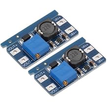 MECCANIXITY DC-DC Boost Converter Voltage Regulator Adjustable Step Up Module MT/3608 2-24V to 5-28V 2A for Power Adjustment Power Transformers 2Pcs