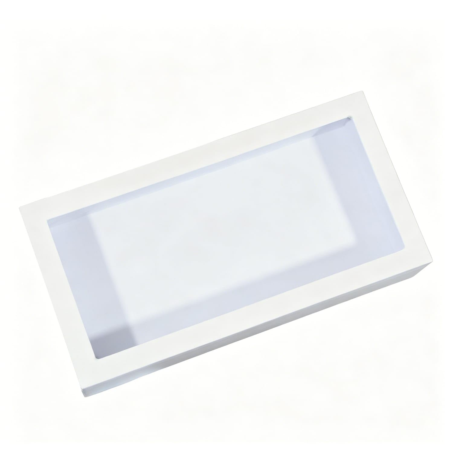 Single Front Latch Compartmented Eyeglasses Box Rectangular Sunglasses Display Case Multiple Pairs Eyeglasses Storage Box Large Size, White, White Leather-image-8