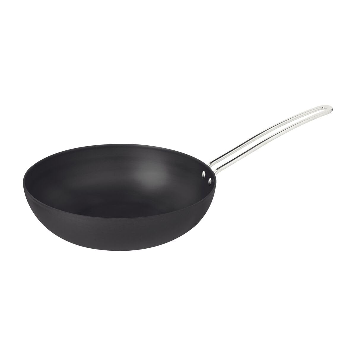 Tramontina Anodised Aluminium Barbecue Wok 24 cm - 2.2l, Black, 24cm