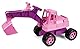 Lena 02137 - Starke Riesen Bagger für Mädchen, rosa, ca. 80 cm, großer Schaufelbagger mit Solider Tragkraft und funktionierender Schaufel, robuster Spielzeugbagger für Kinder ab 3 Jahre, lose