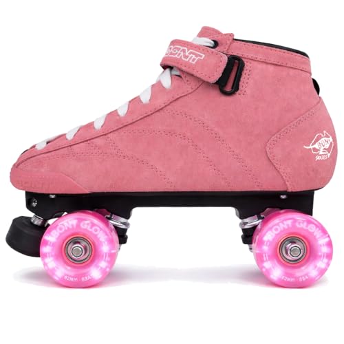 Bont Skates - Prostar Bubblegum Pink Suede Professional Roller Skates with Glow Light Up Led Wheels - Indoor and Outdoor - Roller Skate - Rollerskates -3 (3)