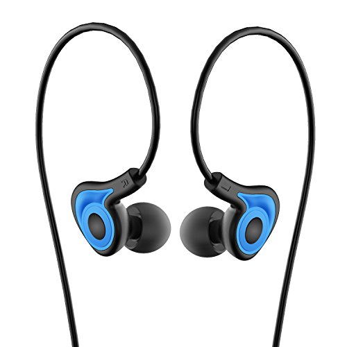 Venstone K62 In Ear Noise Isolating Sports Earphones with Microphone and Volume Control, Blue