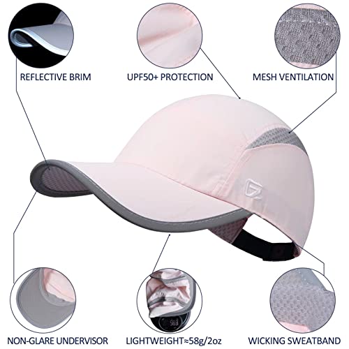 Gadiemkensd Womens Hats Baseball Cap Upf 50+ Sun Quick Dry Lightweight Breathable Trucker Hat Outdoor Hiking Fishing Run Golf Sports A Dad Mesh Hats Reflective Running Hat Ponytail For Women Pink Xl thumb #1
