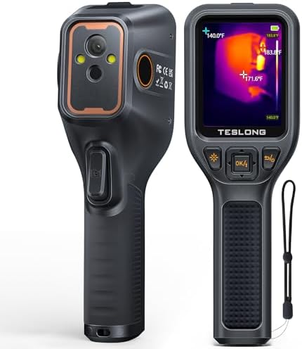 Teslong TTM120S Thermal Camera, 240 x 180 Super IR Resolution, 3.2" LCD Screen Handheld Thermal Imaging Camera, 25 Hz Refresh Rate, -20°C~400°C Range Infrared Camera, 120 x 90 IR Resolution, 8GB Card