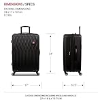 SwissGear 8018 Expandable Luggage, Hard Shell Medium Luggage with Spinner Wheels - Image 2