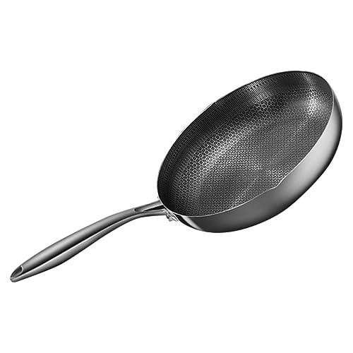 Wok de acero inoxidable con estructura de panal, antiadherente miniatura 1
