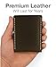 Modern Carry Slim Leather Wallet – Minimalist Card Holder for Men & Women – Front Pocket Design – Easy Card Access by Bottom Push – Premium Leather – Full Protection (Brown)