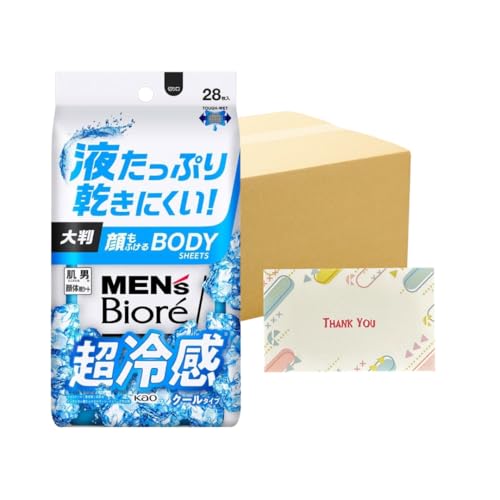 花王 メンズビオレ 顔もふけるボディシート クールタイプ 28枚入り 12個セット シート +Kunutonnオリジナルロゴ入りeおまけ付