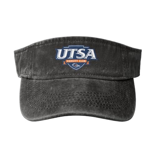 UTSA Roadrunners Sport Sun Visor Hats Cotton Empty Top Baseball Cap Black