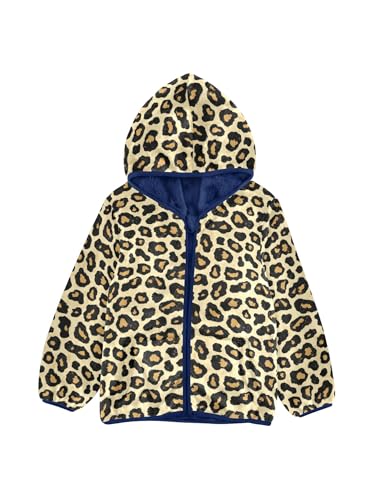 Yellow Black Mottled Texture Girls Fleece Jacket Girls Fall Jacket Boys Coats Zip Up Hoodie Children Outerwear 2-10T
