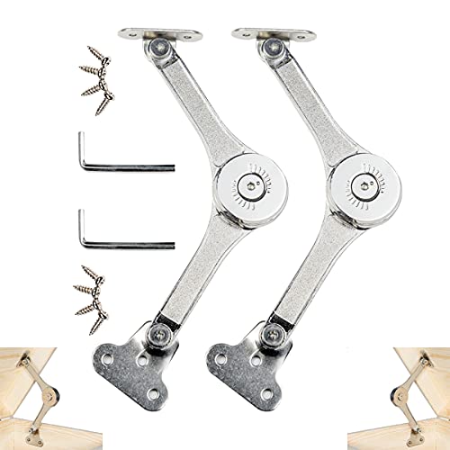 Toy Box Hinges Soft Close,APFFSY Lid Support Hinges,Lid Stay for Chest Wardrobe Closet Cupboard Wooden Box, Max Weight Support 50lb 2pcs