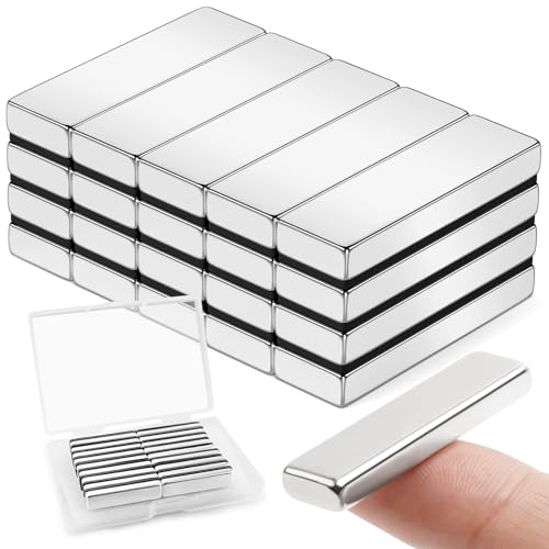 Image of FINDMAG Neodymium Bar Magnets, 20 Pack, 1.57x0.39x0.20in, Rare Earth