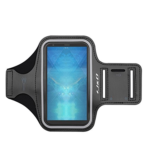 J&D Armband Compatible for LG Stylo 5 / LG Stylo 4 / LG Stylo 4 Plus Armband, Sports Armband with Key Holder Slot for LG Stylo 5 Running Armband, Perfect Earphone Connection While Workout Running