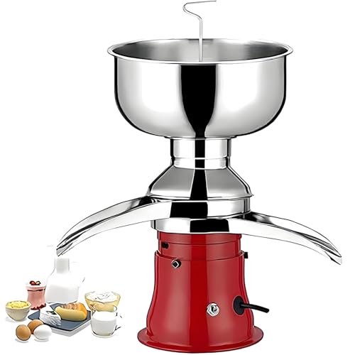 Espumador eléctrico de leche – Separador de leche desnatada y crema de acero inoxidable para convertir leche cruda o entera en crema y leche descremada