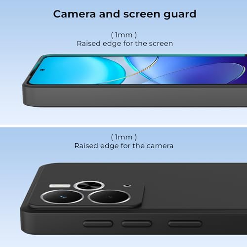 Image of A rtistque Back Cover Case for Realme 14 5G with Camera Protection | Shockproof TPU | Stylish Protective Design | Slim Fit | Ultra Matte | Back Cover - Black