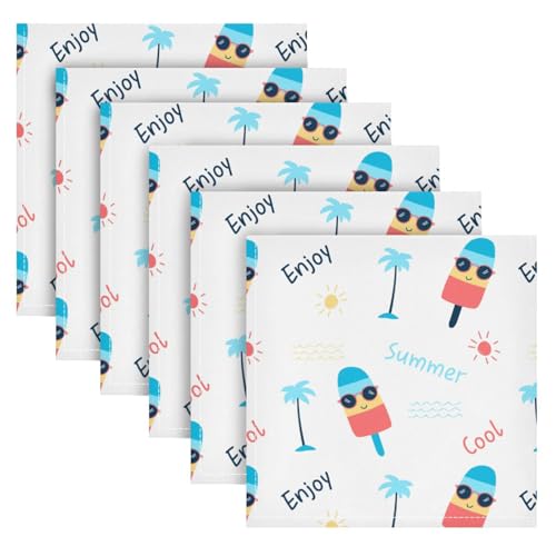 Servilletas de Tela Set x6 20x20in Poliéster Reutilizable miniatura 2