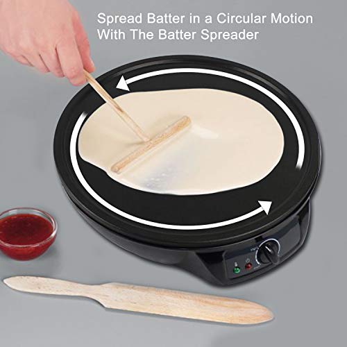 Sotech - Crepe-Maker, Crepe-Maschine, Große Platte, Material: Aluminium und Bakelit, Watt: 1000 W – Bild 5