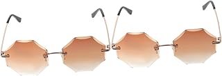 2 Peças De Óculos De Sol Sem Aro Decoração De Verão Guarnição De Espelho Óculos De Sol Espelhados Óculos De Sol Femininos Óculos De Sol Da Moda Óculos De Sol Femininos