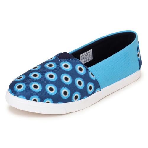 Image of TRASE Women Lightweight Slip-on Bellies | Comfortable Fabric Flats for Everyday Walking | Soft Insole | Flexible Anti-Skid Sole | Casual Printed Shoes