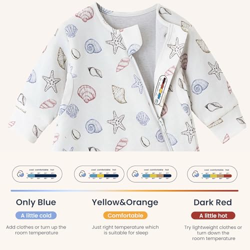 Image of kaiya baby Unisex Sleeping Bag for Babies and Toddlers 2.5 Tog Sleep Sack, Long Sleeve Sleep Sack, Wearable Blanket Baby