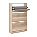 Regał na buty KERROR 530, 73 x 26 x 119 cm, z 3 półkami, na 18-20 par butów, kolor dąb tori