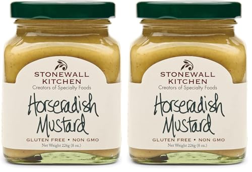 Image of Stonewall Kitchen Horseradish Mustard, 8 Ounces (Pack of 2)