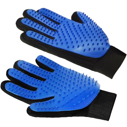 Image of Pet Hair Removal Gloves - Self-Cleaning Deshedding Mitt for Dogs & Cats, Reusable Grooming Tool with Ergonomic Design, for Cat and Dog Massage and Bathing-1 Pairs