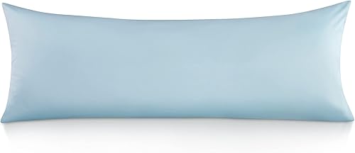 Miniatura 8 de Oubonun Funda de almohada corporal 100% algodón, 800 hilos, 21 x 54 pulgadas, absorbente de humedad y transpirable, funda de almohada prémium para