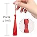 Creatrill 100 Pcs 13cm/5 Inch Silky Handmade Soft Craft Mini Tassels with Loops for Jewelry Making, DIY Projects, Bookmarks, 20 Colors, 5 Pcs of Each