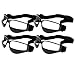 Poxas Sports Dribble Goggles for Basketball Training Aid Great - Improve Dribbling Skill Handling Skills (Plack of 4 / Black)
