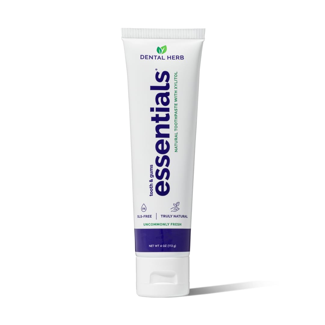 Essentials Fluoride-Free Toothpaste Plant-Based Daily Toothpaste for Fresh Breath SLS-Free Clean Ingredients 4 oz by Dental Herb Company