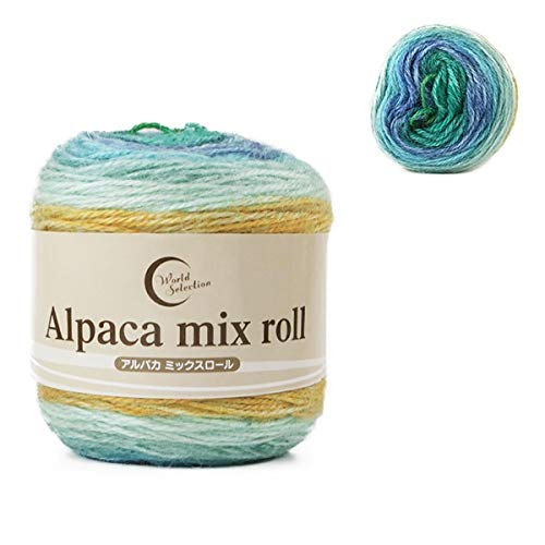 秋冬毛糸 『アルパカミックスロール ファインブルー 32191番色』のサムネイル