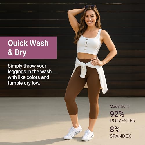 Image of SATINA High Waisted Leggings for Women - Comfortable and Stretchy in Versatile Sizes and Colors