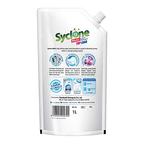 Image of Syclone Matic Top Load Detergent Liquid Refill Pouch-1 Litre